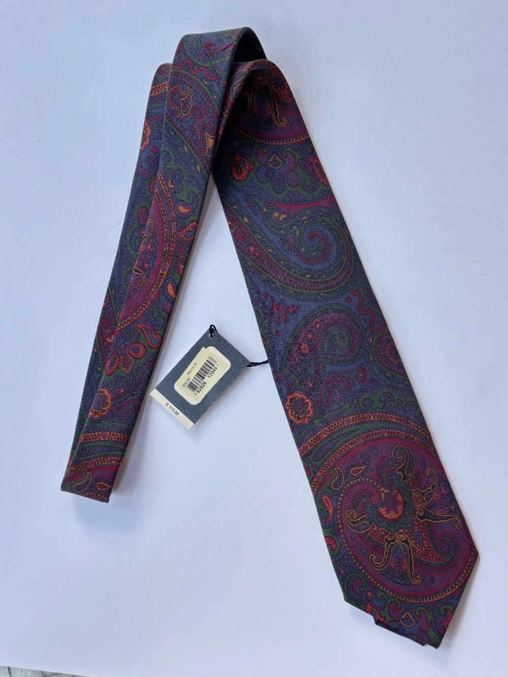 Polo Ralph Lauren Dark Paisley Tie With Tags